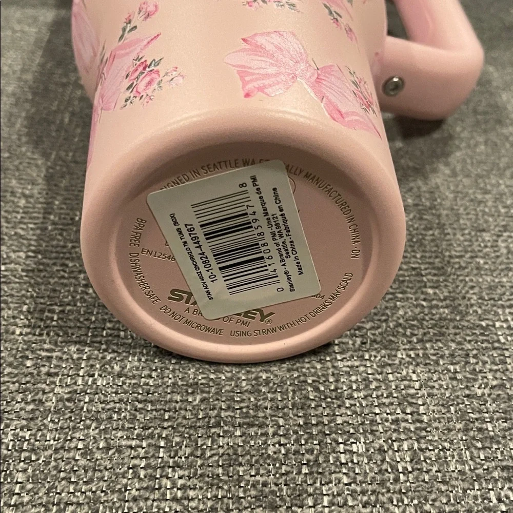 Stanley x LoveShackFancy limited edition Pink Floral Tumbler with Bow Straw NWT - Picture 3 of 4